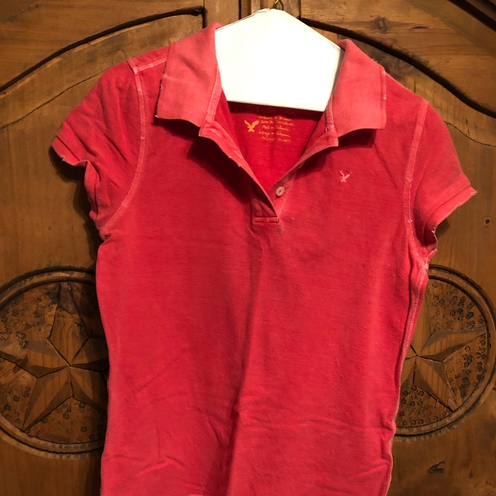 American Eagle Jersey Polo Shirt